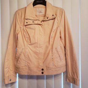 Ladie's jacket with crystals applied